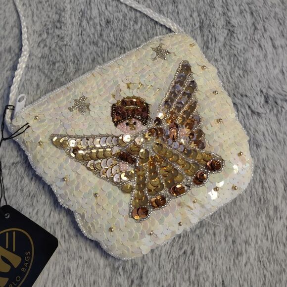 Marlo Bags Sequin Angel Mini Shoulder Bag - Picture 6 of 9